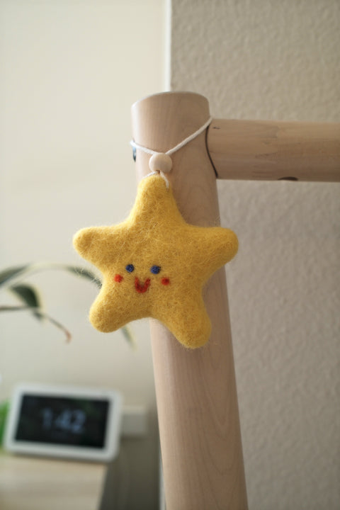 Felted Moon / Star ornaments