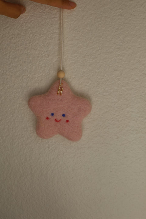 Felted Moon / Star ornaments