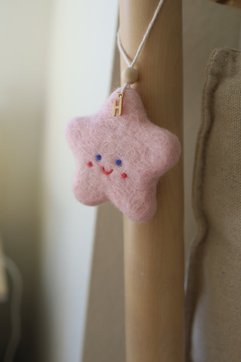 Felted Moon / Star ornaments