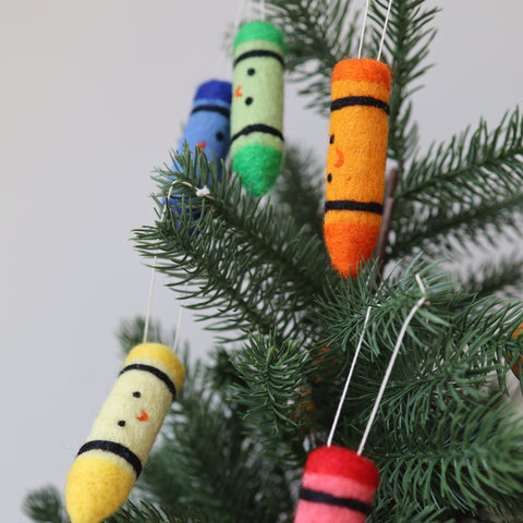 Felt Crayon Ornament / Key Chain