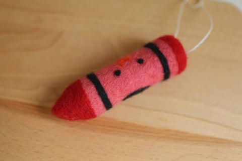 Felt Crayon Ornament / Key Chain