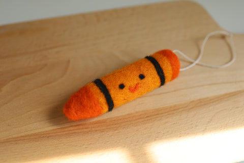 Felt Crayon Ornament / Key Chain