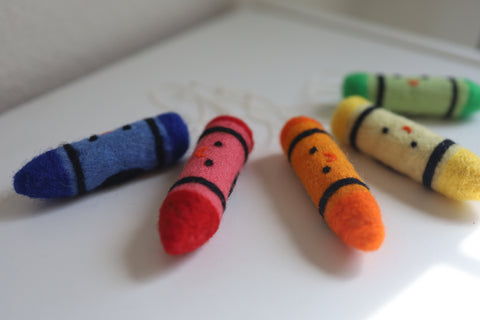 Felt Crayon Ornament / Key Chain