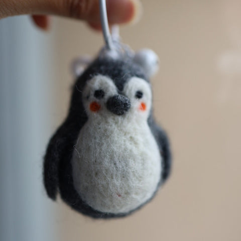 Handmade Felt Penguin Keychain