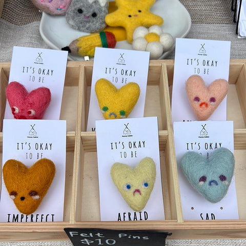 Emotion Heart Pins