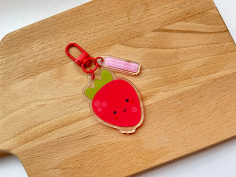 Acrylic Veggies and fruit keychain