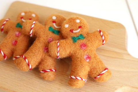 Felted Gingerbread Man Ornament