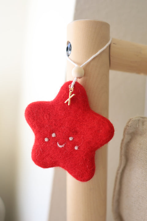 Felted Moon / Star ornaments