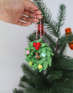 Load image into Gallery viewer, Felt Wreath Ornaments | Holiday Felt Wreath for Christmas | Christmas Gift | Car wreath | Car décor
