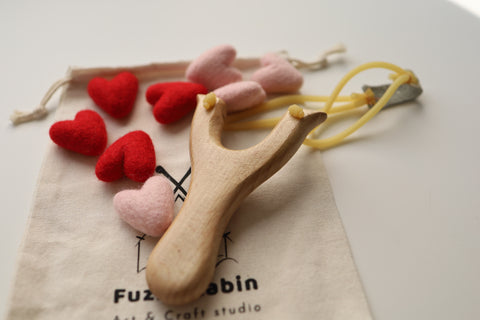 Color Felt Ball / Felt Heart Sling Shot