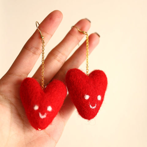 Red Heart Earrings