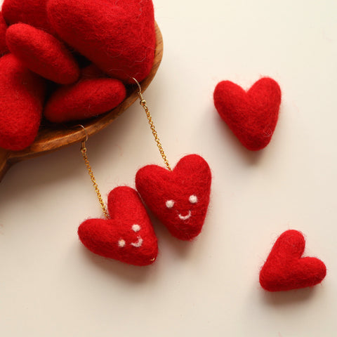 Red Heart Earrings