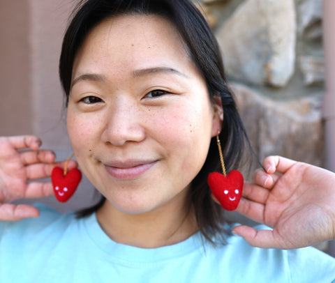 Red Heart Earrings