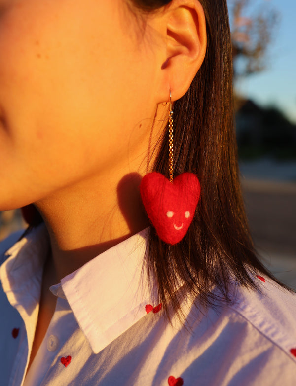 Red Heart Earrings