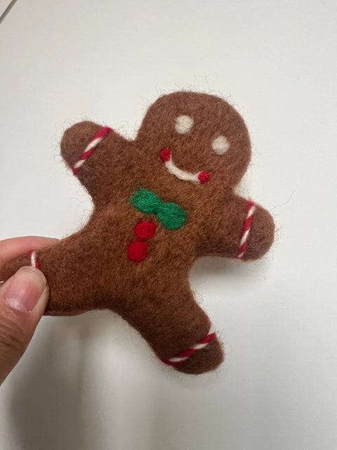 Felted Gingerbread Man Ornament