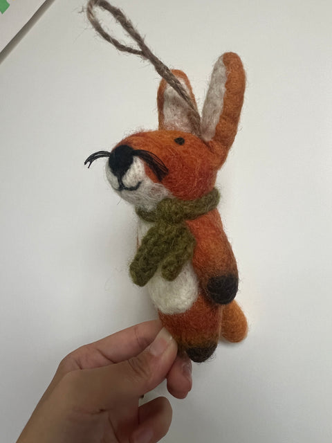 Felted Fox Ornaments