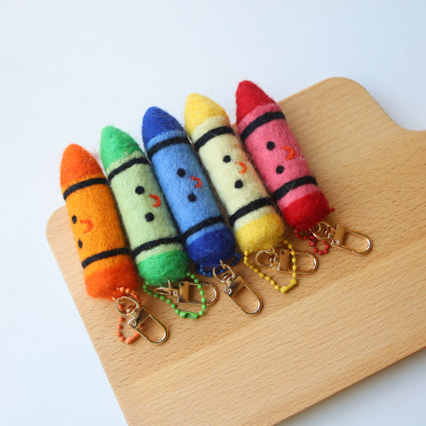 Felt Crayon Ornament / Key Chain