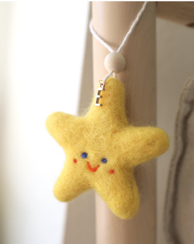 Felted Moon / Star ornaments