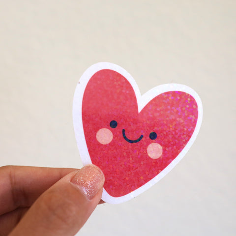 Heart Vinyl Sticker | red heart | I love you | love sticker