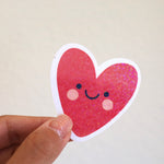 Load image into Gallery viewer, Heart Vinyl Sticker | red heart | I love you | love sticker
