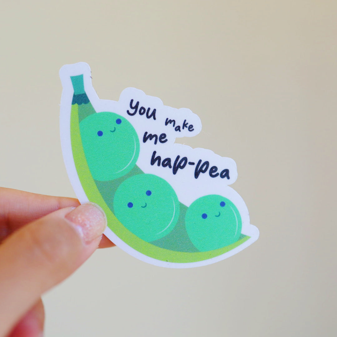 Vegetable Vinyl Sticker | you make me happea | Pea | vegetable series