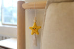 Load image into Gallery viewer, Essential Oil Diffuser - Yellow Star || Felt Wool Diffuser, Car Air Freshener, Car Oil Diffuser, Office Diffuser, Nursery décor
