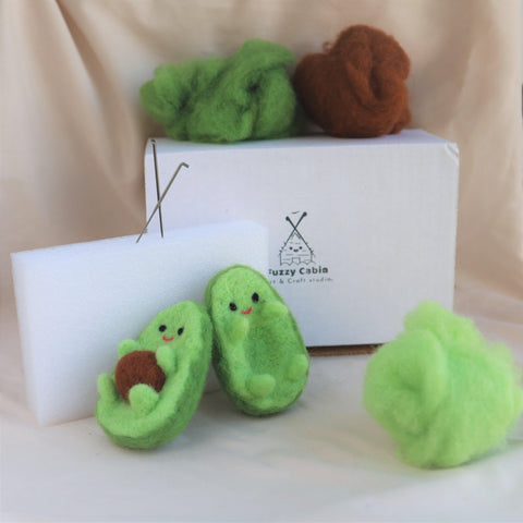 Felted Avocado Couple Kit (Large Kit)