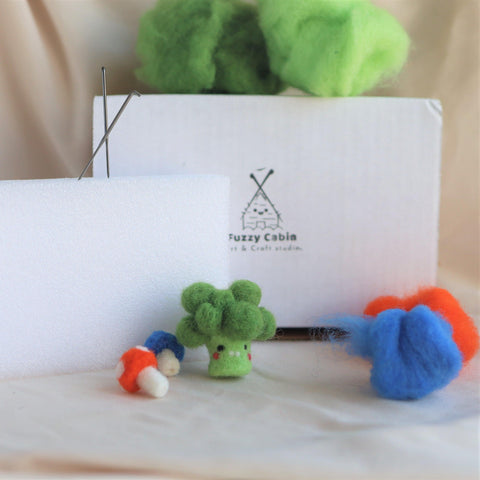 Felted Broccoli and Mushroom Kit