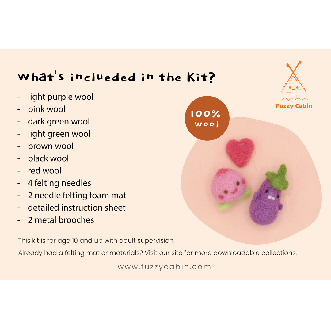 Wholesale Peach Needle Felting Kit 