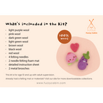 Load image into Gallery viewer, Felted Peach and Eggplant Couple Kit
