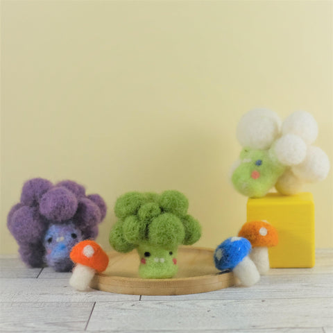 Felted Broccoli and Mushroom Kit